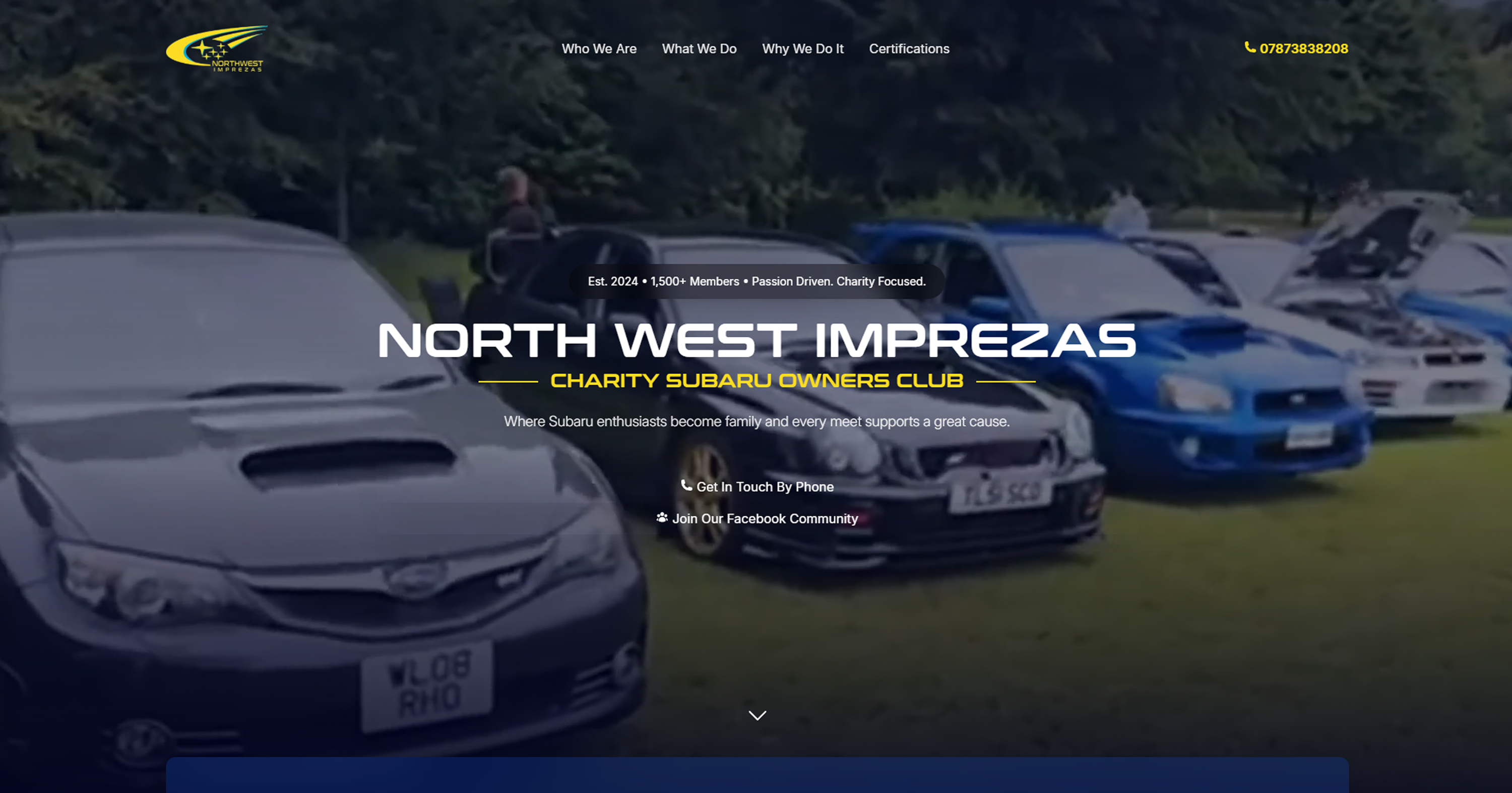 North West Imprezas website home page screenshot